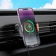 Тримач Hoco Transparent Discovery Edition wireless fast charging car holder (air outlet) HW7 15W black - зображення 5