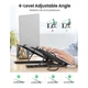 Настільна підставка для ноутбука та монітора Ugreen USB-C X-Kite Black (YM1421) - зображення 4