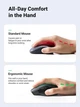 Беспроводная бесшумная оптическая мышь Ugreen Ergonomic Wireless Blue (YM1554) - изображение 2