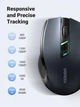Беспроводная бесшумная оптическая мышь Ugreen Ergonomic Wireless Blue (YM1554) - изображение 3