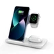 Бездротова зарядна док-станція 15W 3 в 1 для iPhone, Apple Watch, AirPods Pro, Samsung та пристроїв з функцією бездротового заряджання Qi White - зображення 1