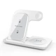 Бездротова зарядна док-станція 15W 3 в 1 для iPhone, Apple Watch, AirPods Pro, Samsung та пристроїв з функцією бездротового заряджання Qi White - зображення 3