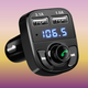 Автомобильный FM модулятор FM-X8/ART-4522 с Bluetooth MP3 2 USB 2.0A/1.1A трансмиттер беспроводное подключение Черный - изображение 1