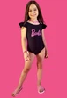 Купальник детский слитный с надписью Barbie 152-158 черный - изображение 1