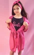 Купальник детский слитный с надписью Barbie 152-158 черный - изображение 4