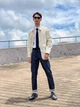 Куртка демисезонная мужская Uniqlo 216048678 L Бежевая (1159795705) - изображение 10
