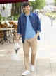 Джинсовая куртка мужская Uniqlo 694778482 XL Синяя (1159795744) - изображение 11