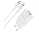 Мережевий зарядний пристрій Borofone BA56A PD 20W + QC 3.0 Type C to Lightning - зображення 6