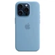 Чехол силиконовый OEM Silicone Case with MagSafe для Apple iPhone 15 Pro Winter Blue + Подарок защитное стекло Pixel для Apple iPhone - изображение 5