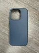 Чехол противоударный кожаный OEMG Guard Shockproof Leather Case with MagSafe для Apple iPhone 15 Pro Max (6.7") Pacific Blue - изображение 3