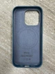 Чехол противоударный кожаный OEMG Guard Shockproof Leather Case with MagSafe для Apple iPhone 15 Pro Max (6.7") Pacific Blue - изображение 4