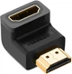 Adapter UGREEN HD112 HDMI Male to Female Angled Adapter-Down Black (6957303821099) - obraz 1