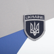 Шеврон нашивка на липучці Укрзалізниця Україна 7х9 см борт срібло - зображення 4