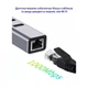 Концентратор USB 3.0 Type-C/Type-A для RJ45 Gigabit Lan, 3*USB 3.0, cable 13 cm Dynamode (DM-AD-GLAN-U3) (194409) - зображення 4