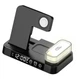 Бездротова 3в1 станція швидкої зарядки, версія для Apple Watch, з будильником, нічником, чорна (75648193) - зображення 1