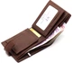 Шкіряне чоловіче портмоне 11,5х9,5х2,5 ST Leather В103 з секціями під карти Коричневий - зображення 9