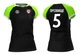 Футболка волейбольна жіноча RIGO MEDUSA Black-Neongreen 3XL - зображення 2