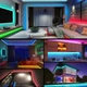 Умная светодиодная LED лента гирлянда Smart RGB 5050 с Bluetooth приложением + пульт. Комплект 5 метров водостойкий работает от USB и Powerbank (Павербанка) черная - изображение 3
