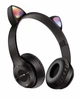 Наушники Bluetooth с ушками и подсветкой Черный Cat Miu Star P47 (SH777537) - изображение 2