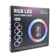 Кольцевая лампа MJ33 RGB 33 см Черный (SH7711187) - изображение 4