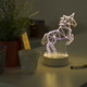 Світильник-Нічник 3D Creative | Єдиноріг - зображення 3