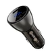 АЗП Acefast B10 Metal Car Charger 60W (USB-C + USB-C) with Digital Display Black (AFB10) - зображення 3