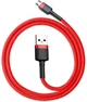 Кабель для зарядки телефона планшета MicroUSB Android BASEUS cafule |1м, 2.4A| Красный (CAMKLF-B09) - изображение 3