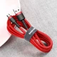 Кабель для зарядки телефона планшета MicroUSB Android BASEUS cafule |1м, 2.4A| Красный (CAMKLF-B09) - изображение 8