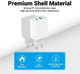 Мережевий зарядний пристрій Vention Two-Port USB(A+C) Wall Charger (18W/20W) EU-Plug White (FBBW0-EU) (FBBW0-EU) - изображение 2