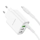 Сітчастий зарядний пристрій BOROFONE BA79A Clever four-port PD20W(1C3A) Charger Set (Type-C to Type-C) White (6941991102714) - зображення 4