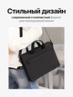 Стильная сумка для ноутбука BUBM 14" черная текстиль - изображение 10