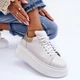 Sneakersy damskie ze skóry naturalnej Lemar 10150 38 Biały/Złoty (5905677919202) - obraz 6