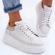 Sneakersy damskie ze skóry naturalnej Lemar 10150 38 Biały/Złoty (5905677919202) - obraz 3