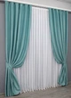 Комплект готовых штор VR-Textil Лен Парма № 1339ш Голубой 150х270 см 2 шт (33-0189) - изображение 3