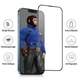 Протиударне захисне 2.5D скло Blueo Corning Gorilla Glass для Apple iPhone 15 Pro (6.1") Чорний - зображення 2