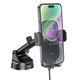 Тримач для мобільного з БЗП HOCO HW5 Journey wireless fast charging car holder(center console) Black - изображение 2