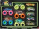 Набір із 10 машинок Хот Вілс Монстр Тракс що світяться у темряві Hot Wheels Monster Trucks Glow in the Dark Multipack (HCB57) - зображення 2