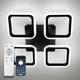 Люстра светодиодная потолочная LUMINARIA ROOM 60W 4S APP 388/73 BLACK 220V IP20, LED светильник с пультом ДУ - изображение 1