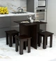 Стол с табуретами Gamma Style "Затишок" (стол + 4 табурета) Дуб венге (10168502) - изображение 3