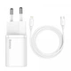 Сетевое зарядное устройство Baseus Super Si Quick Charger 1C 20W EU Sets Black (TZCCSUP-B02) - изображение 1