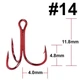 Тройной крючок FOX Treble Hooks OEM #14 красный (1шт) - изображение 1