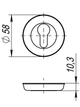 Накладка під циліндр FUARO ET.R.SM58 (ET SM) MAB-6 темна бронза - зображення 2