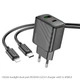 Мережевий зарядний пристрій Hoco CS23A PD30W з кабелем Type-C to Lightning - изображение 2