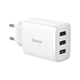 Мережевий зарядний пристрій Baseus Compact Charger 3U 17W EU White (CCXJ020102) - изображение 1