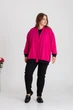 Кардиган Ukreina Трикотажний джерсі 4XL-5XL Малиновий з чорним U23KOF1144 - зображення 5