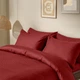 Полуторное постельное белье сатин BURGUNDY Cosas Красный 160х220 см - изображение 2
