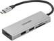 USB-хаб Essager Fanghe 5 in1 USB-C port HDMI 1.4, USB 2.0, USB 3.0, SD, TF Grey (EHBC05-FH0G-P) - изображение 1