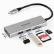 USB-хаб Essager Fanghe 5 in1 USB-C port HDMI 1.4, USB 2.0, USB 3.0, SD, TF Grey (EHBC05-FH0G-P) - изображение 2
