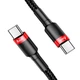 Кабель зарядки Avantis AC-48сс Cool Type-C to Type-C (PD40W) (5А) (1M) для швидкого заряджання та синхронізації для смартфонів, планшетів, плеєрів, фотоапаратів Чорний-Червоний - изображение 1