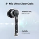 Наушники беспроводные UGREEN WS105 HiTune T2 HiFi стерео с системой шумоподавления White (80652) - изображение 6